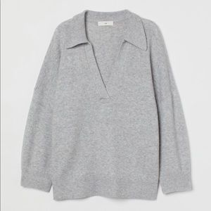 NWOT H&M Gray Sweater with Collar